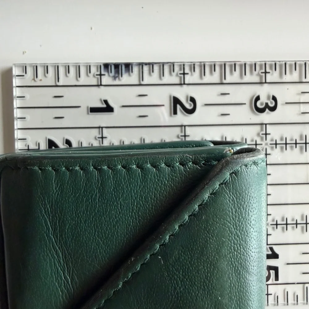 Balenciaga Papier Mini Wallet Leather Minimalist O/S Green Quiet Luxury